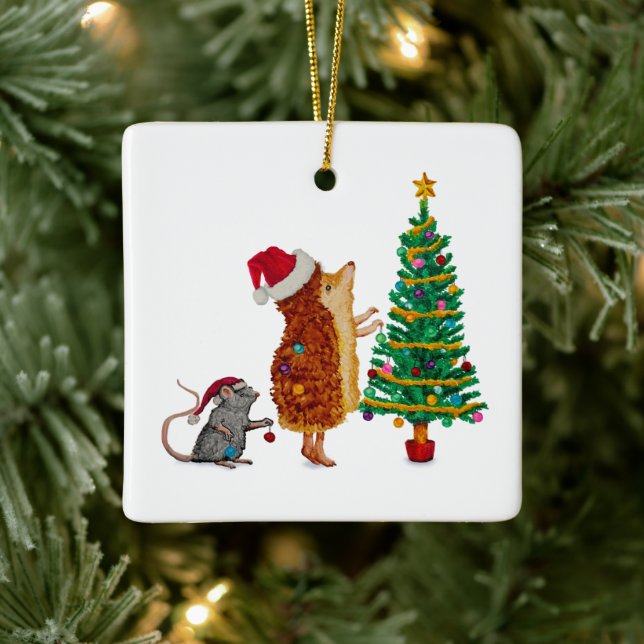Weihnachtsbaum von Igel und Maus Keramikornament (Baum)