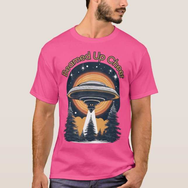 Weihnachtsbaum von Ufo eingefädelt T-Shirt (Vorderseite)