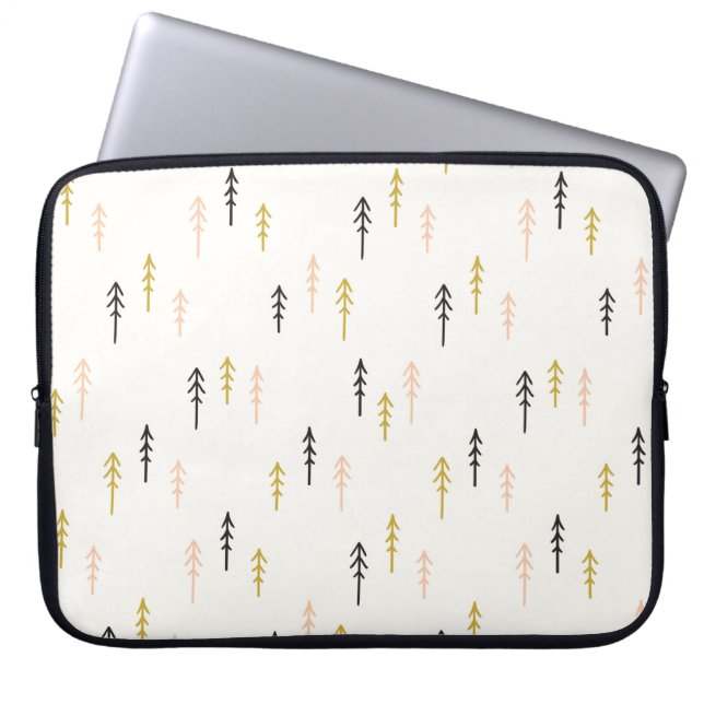Weihnachtsbaum-Waldmuster Laptopschutzhülle (Vorderseite)