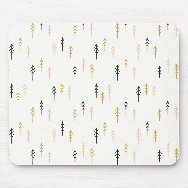 Weihnachtsbaum-Waldmuster Mousepad (Vorne)