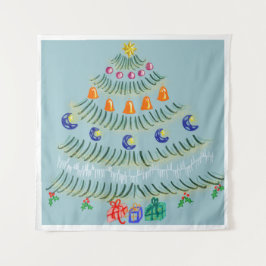 Weihnachtsbaum Wandteppich
