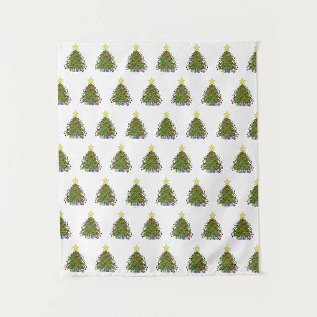 Weihnachtsbaum Wandteppich (Vorderseite)