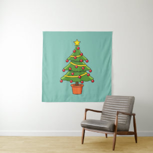 Weihnachtsbaum Wandteppich