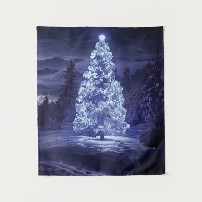 Weihnachtsbaum Wandteppich (Vorderseite)