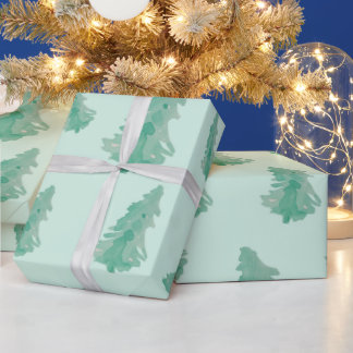 Weihnachtsbaum Wasser Farbe Umschlag Papier grün Geschenkpapier