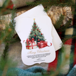 Weihnachtsbaum Wasserfarbe Weihnachtskarte Nicht F Feiertagskarte