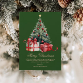 Weihnachtsbaum Wasserfarbe Weihnachtskarte Nicht F Feiertagskarte