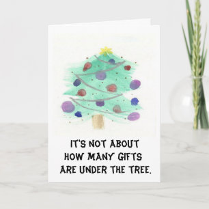 Weihnachtsbaum Watercolor Weihnachtskarte Feiertagskarte