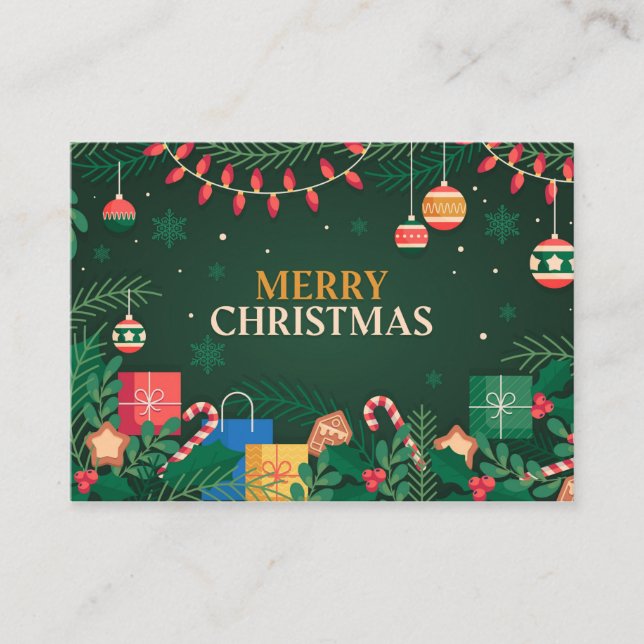 Weihnachtsbaum Weihnachten 2021 Grußkarten Visitenkarte (Vorderseite)