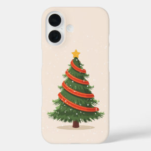 Weihnachtsbaum, Weihnachten, Minimalist iPhone 16 Hülle