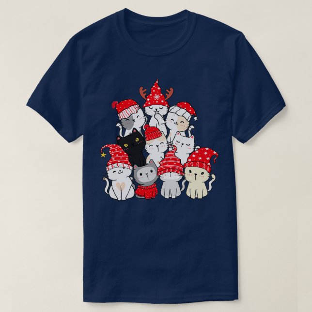 Weihnachtsbaum Weihnachten T-Shirt (Design vorne)