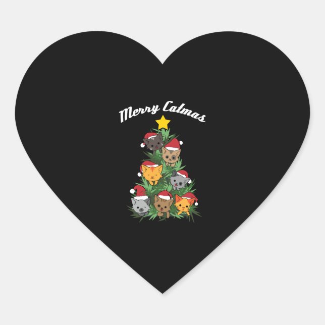 Weihnachtsbaum Weihnachten Weihnachten Geschenk &  Herz-Aufkleber (Vorderseite)