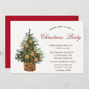 Weihnachtsbaum, Weihnachts-Party Einladung