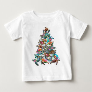 Weihnachtsbaum Weihnachtsbaum Weihnachtsbaumtopfer Baby T-shirt