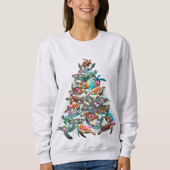 Weihnachtsbaum Weihnachtsbaum Weihnachtsbaumtopfer Sweatshirt (Vorderseite)