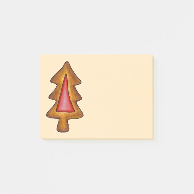 Weihnachtsbaum-Weihnachtsfeiertag aus Rotverkettet Post-it Klebezettel (Vorderseite)