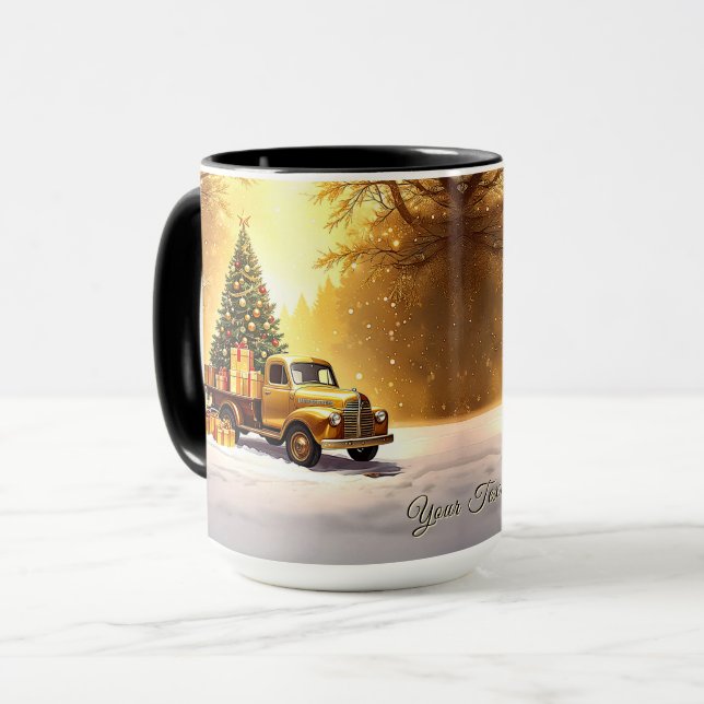 Weihnachtsbaum Weihnachtsfeiertage Tasse (Vorderseite Links)