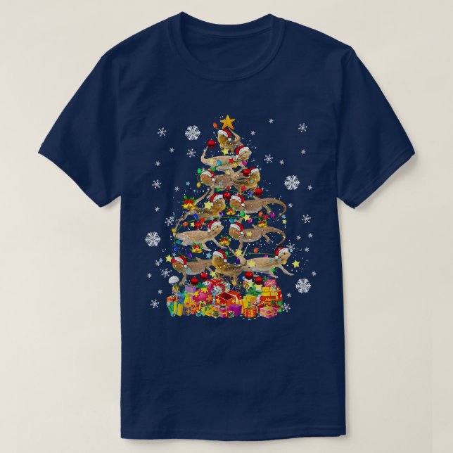 Weihnachtsbaum-Weihnachtsfest im Weihnachtsdrachen T-Shirt (Design vorne)