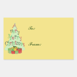 Weihnachtsbaum Weihnachtsgeschenk Aufkleber