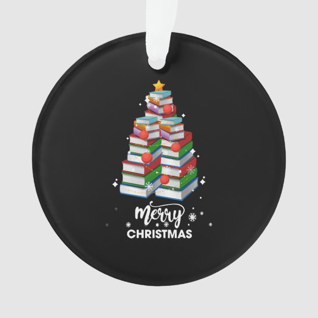 Weihnachtsbaum Weihnachtsgeschenk für Bücher Liebh Ornament (Vorderseite)