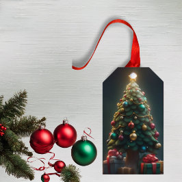 Weihnachtsbaum Weihnachtsgeschenk Tag Geschenkanhänger