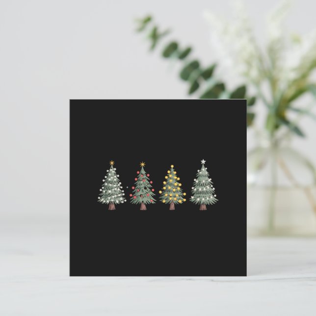 Weihnachtsbaum Weihnachtsgeschenk Winter Feiertagskarte (Stehend Vorderseite)