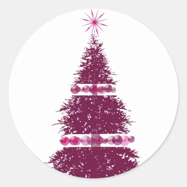 Weihnachtsbaum Weihnachtsgrußkarten Aufkleber (Vorderseite)