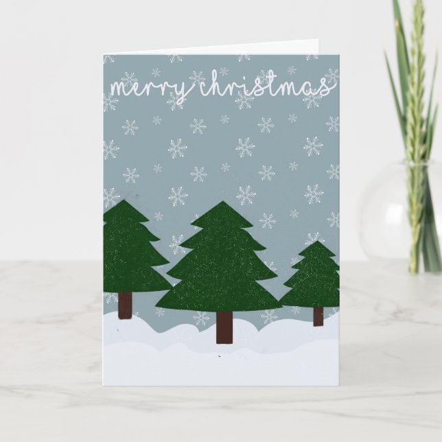 Weihnachtsbaum Weihnachtskarte Dankeskarte (Vorderseite)