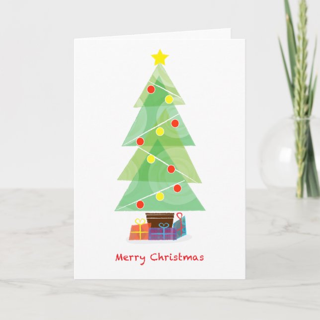 Weihnachtsbaum Weihnachtskarte Feiertagskarte (Vorderseite)