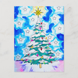 Weihnachtsbaum-Weihnachtskarte Postkarte