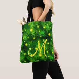 Weihnachtsbaum Weihnachtsleuchten Grüne Monogramm