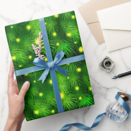 Weihnachtsbaum Weihnachtslicht Grün Geschenkpapier