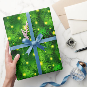 Weihnachtsbaum Weihnachtslicht Grün Geschenkpapier