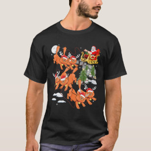 Weihnachtsbaum Weihnachtslieder Katzen Rentier Xma T-Shirt