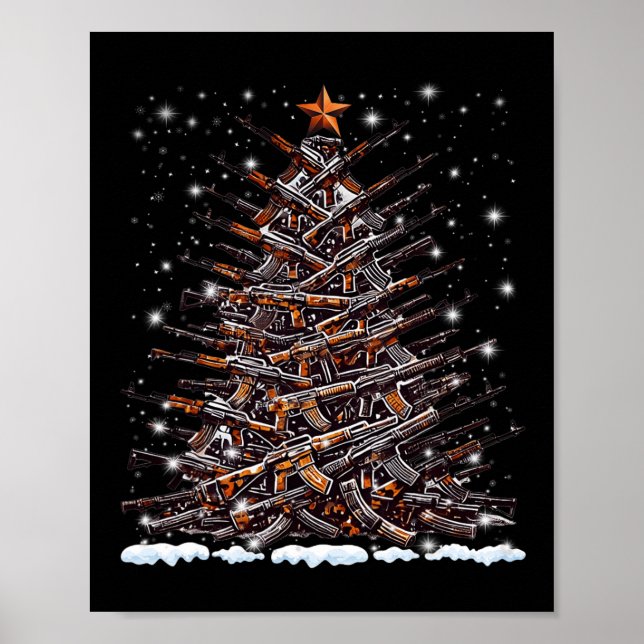Weihnachtsbaum Weihnachtsmänner Weihnachten Weihna Poster (Vorne)