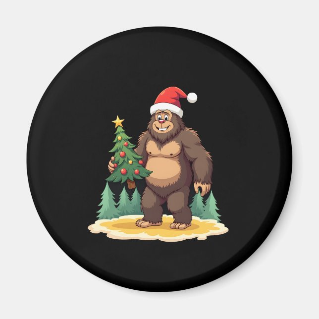 Weihnachtsbaum-Weihnachtsmannmütze Magnet (Vorne)