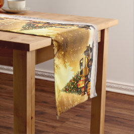 Weihnachtsbaum Weihnachtstisch-Runner von Gold Tru Mittelgroßer Tischläufer
