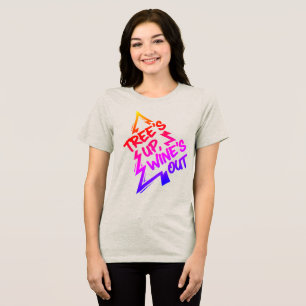 Weihnachtsbaum Weinliebhaber Tri-Blend Shirt
