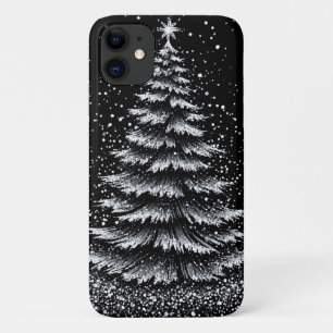 Weihnachtsbaum Weiß Elegante Winterästhetik Case-Mate iPhone Hülle