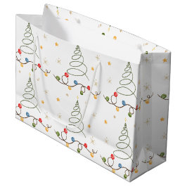 Weihnachtsbaum Weiße große Geschenktasche Geschenktüte