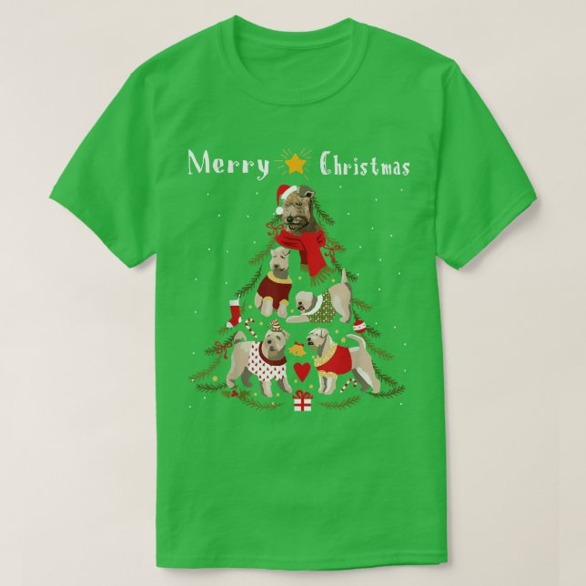 Weihnachtsbaum Wheaten Terrier Lover Xmas T-Shirt (Design vorne)