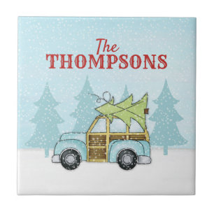 Weihnachtsbaum Whimsical Snowflake Personalisiert Fliese