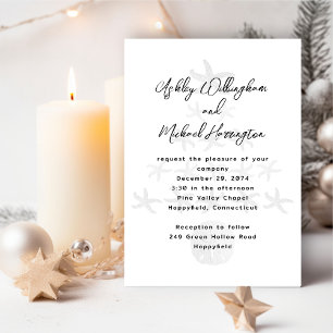 Weihnachtsbaum White Wedding Einladung