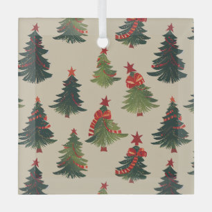 Weihnachtsbaum Wiederholung Muster Ornament Aus Glas