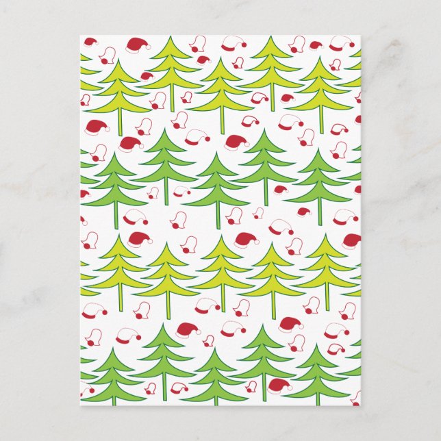 Weihnachtsbaum Winter Postkarte (Vorderseite)