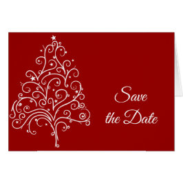 Weihnachtsbaum Winterhochzeit Save the Date