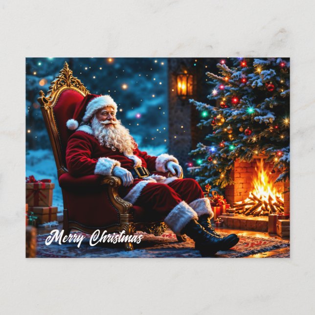 Weihnachtsbaum Winterkunst niedlich Postkarte (Vorderseite)