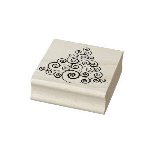 Weihnachtsbaum Wirbel Kunst Briefmarke Gummistempel