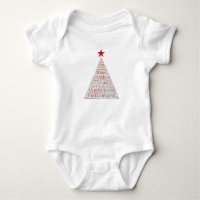 Weihnachtsbaum Word Art mit Red Star