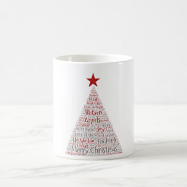 Weihnachtsbaum Word Art mit Red Star Kaffeetasse